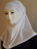 White Beaded Hijab 1